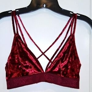 PINK Victoria's Secret Red Velvet Strappy Bra